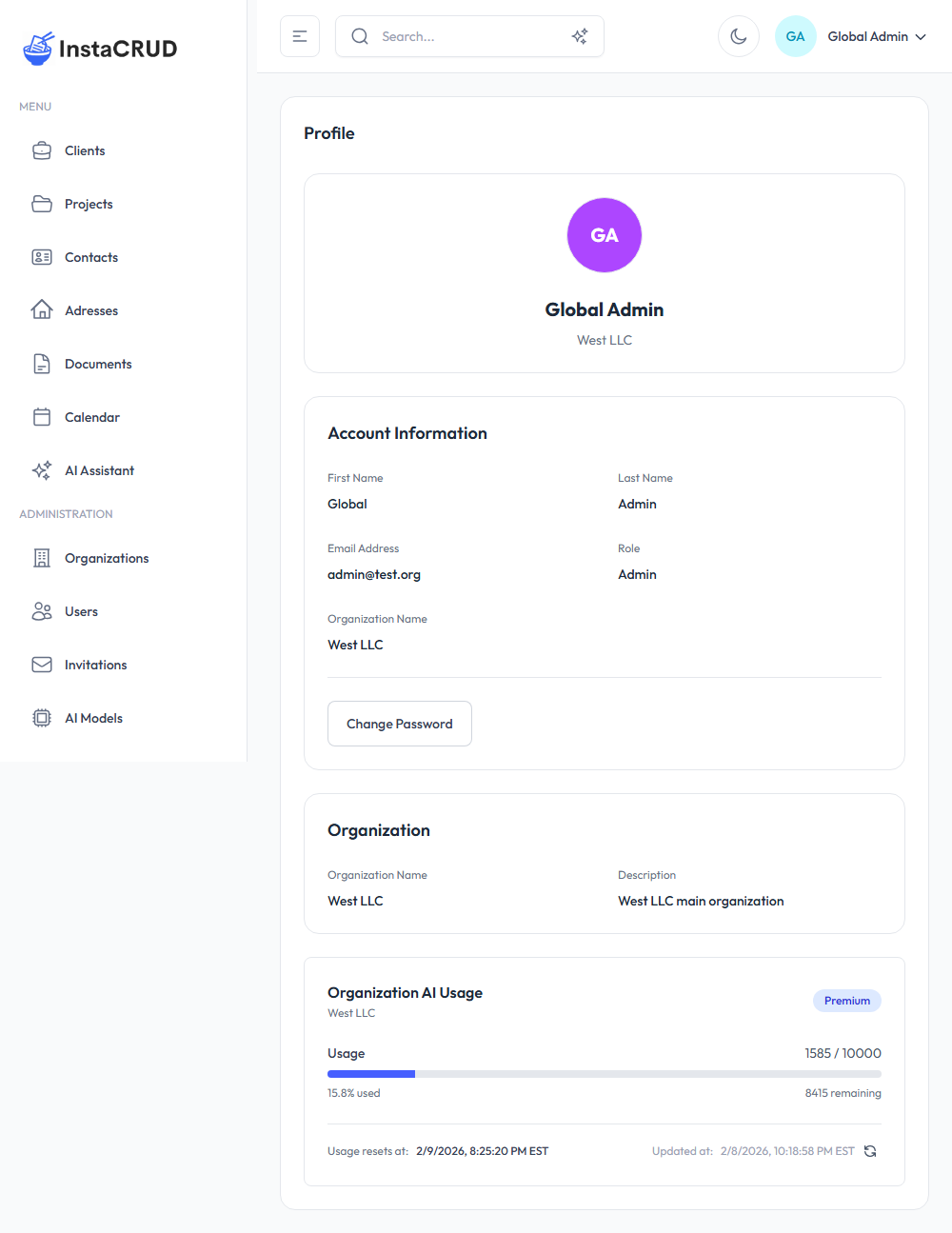 Profile Page
